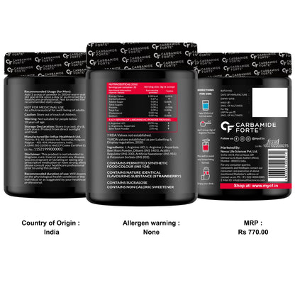L‑Arginine Powder 3000 mg with Beetroot | Strawberry | 90g