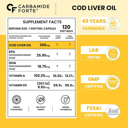 Cod Liver Oil - 120 Capsules