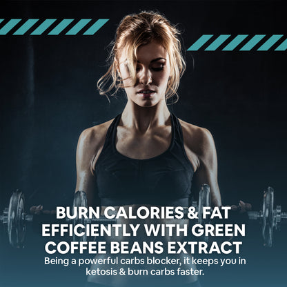Carbamide Forte Keto Fat Burner Tablets with Garcinia Cambogia for Women and Men 2100mg with Green Coffee Bean Extract & Green Tea Extract - 60 Veg Tablets