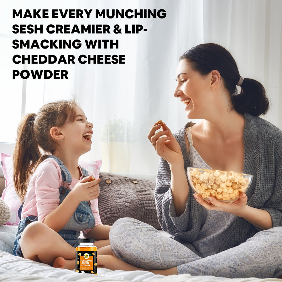 5:15PM Cheddar Cheese Powder – Cheese Seasoning for Popcorn, Pasta, Pizza, Nachos, Fries – 100g