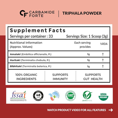 100% Organic Triphala Churna Powder | 100g