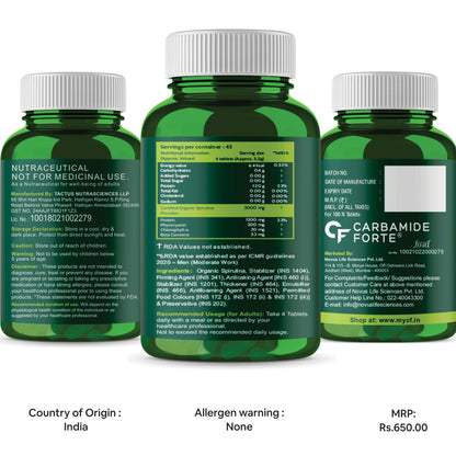 Carbamide Forte Veg Omega3 1000mg | Veg DHA | Vegetarian Omega 3 | Algal DHA | Plant Based | No Fish oil Used Capsules for Men & Women- 60 Veg Capsules