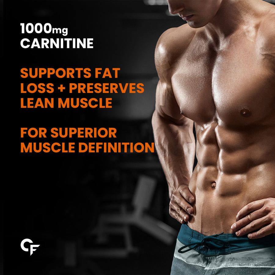 Carbamide Forte L Carnitine L Tartrate 1000mg Capsules for Men & Women | Pre Workout Supplement - 120 Veg Capsules