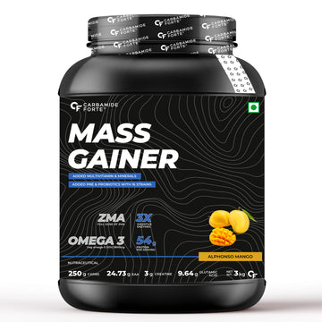 Carbamide Forte Mass Gainer - With Added Multivitamin & Minerals - Alphonso Mango - 3Kg