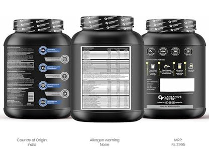 Carbamide Forte Whey Mass Gainer with 54g Protein, 250g Carbs, Multivitamin, ZMA & Creatine 3g - Belgian Chocolate Flavour Weight Gainer - 3000 Grams, 9 Servings