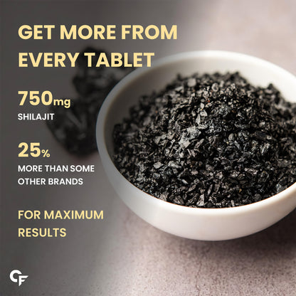Shilajit Gold Effervescent Tablets 750 mg | 15 Tablets - Carbamide Forte