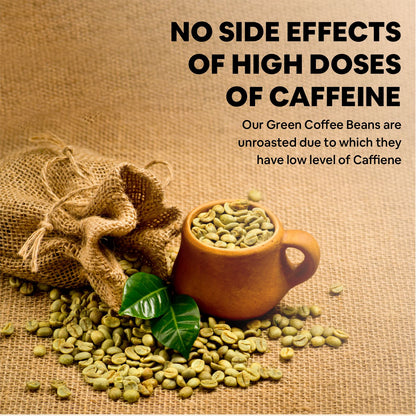 CF Green Coffee Beans - for Weight Loss with High CGA & High Caffeine | Unroasted Arabica Coffee Beans - 200g