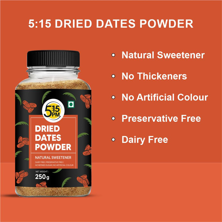 5:15PM Dried Dates Powder Organic – (Kharik Powder) Dry Dates powder for Baby & Kids |Without Sugar – 250g