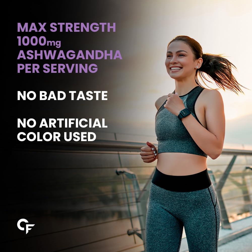 Carbamide Forte Organic Ashwagandha 1000mg Tablets|Stress & Anxiety Relief Tablets |Ashwagandha Powder tablet 1000 mg|Rejuvenates Mind & Body - 60 Organic Ashwagandha Tablets, 1 count, 60 tablets