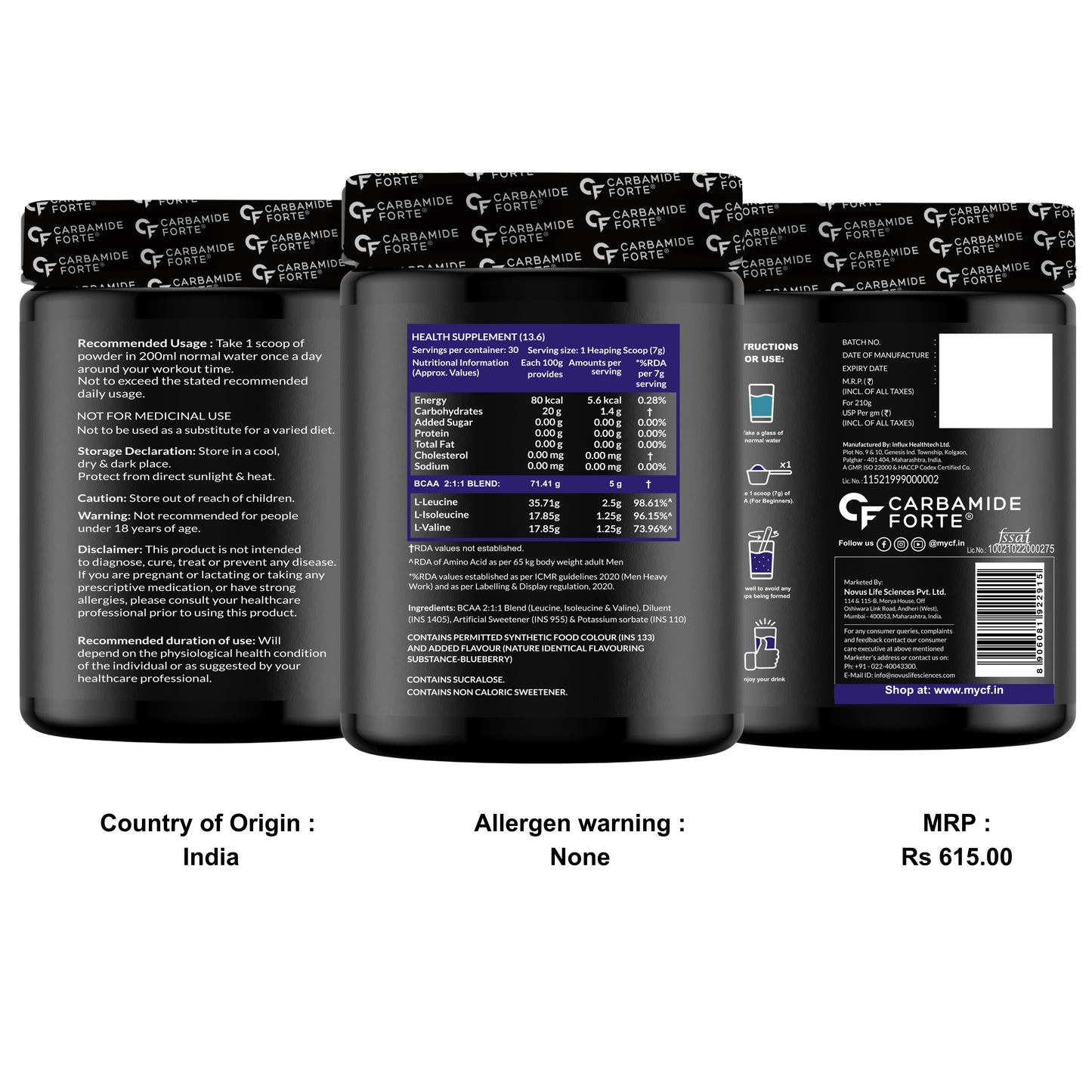 BCAA Powder 5000 mg – 2:1:1 Ratio for Muscle Recovery & Growth
