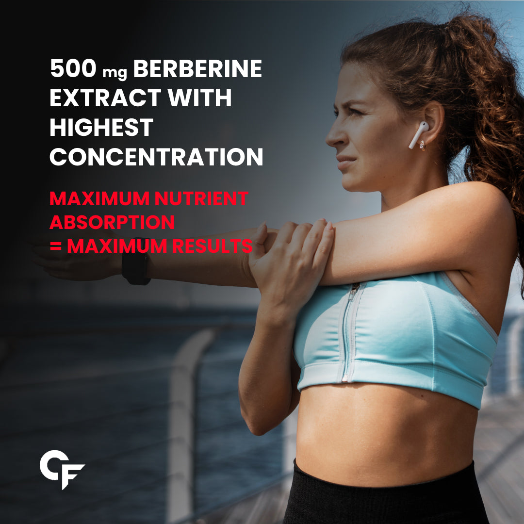 95% Berberine 500 mg with Milk Thistle & Cinnamon | 60 Capsules