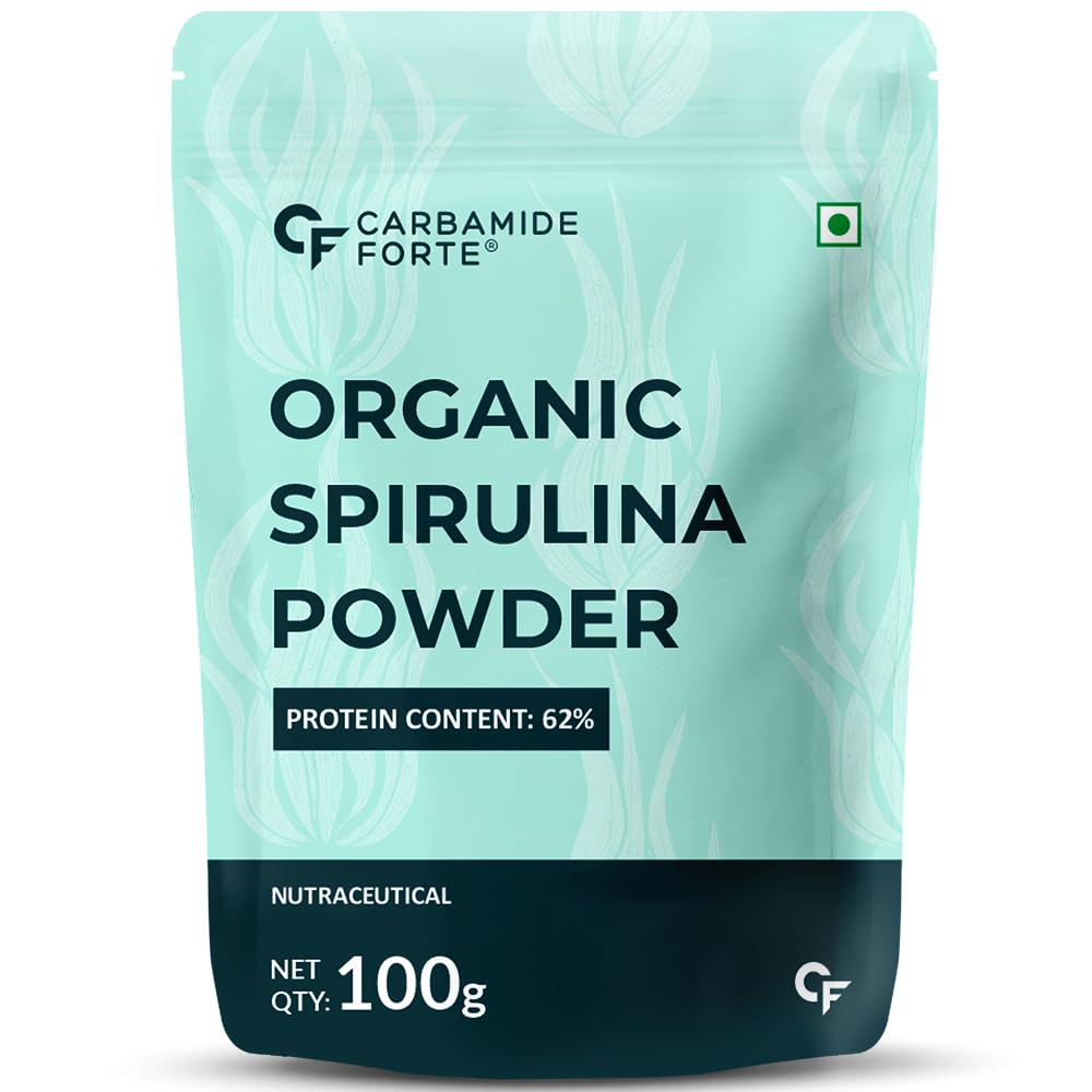 100% Organic Spirulina Powder | 100 g - Carbamide Forte - Pack of 1