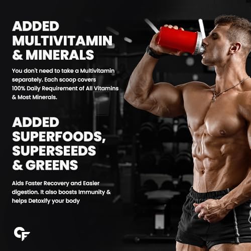 Carbamide Forte Plant Protein Powder - Plant Based Protein Powder With Multivitamin, Minerals, Superfoods, Pea Protein, Digestive Enzymes | Plant Protein Powder - Cafemocha Flavour 500Grams, 1 Scoop