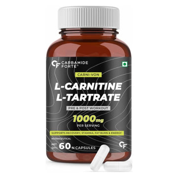 CF Carbamide Forte L Carnitine Supplement 1000mg Capsules for Men & Women | Pre Workout Supplement -Veg Capsules 60 Count