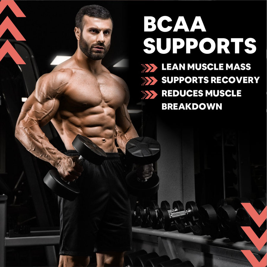 Carbamide Forte BCAA 5000mg Supplement for Men & Women 7g Serving with Ideal 2:1:1 Ratio | BCAA Powder for Muscle Growth & Muscle Recovery - Peach Ice Tea Flavour - 210g