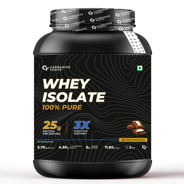 Carbamide Forte Whey Isolate Protein Powder - With Added Multivitamin & Minerals - Belgian Chocolate- 2Kg