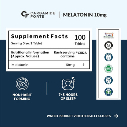 Melatonin 10 mg Tablets – 100 Veg Tablets