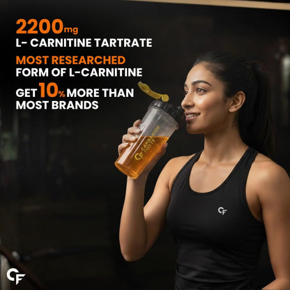 L-Carnitine Effervescent 2200mg with B-Complex Vitamins | Orange Flavour | 40 Tablets