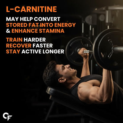 L-Carnitine Effervescent 2200mg with B-Complex Vitamins | Orange Flavour | 40 Tablets
