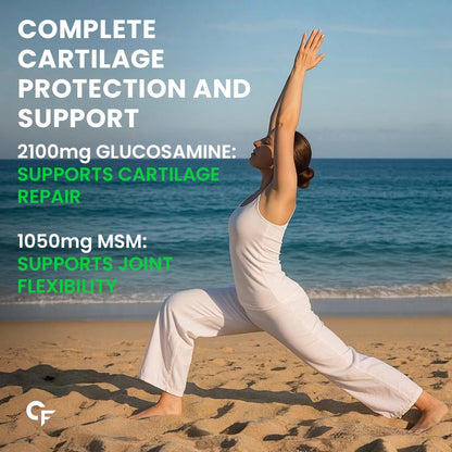 Glucosamine Chondroitin MSM 3900 mg | Joint Support | 90 Tablets