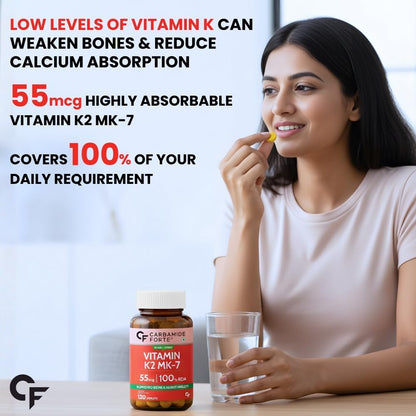 Vitamin K2 MK7 55 mcg 120 Tablets for Bones & Heart Health