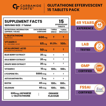 Japanese Reduced L-Glutathione Effervescent | 15 Tablets