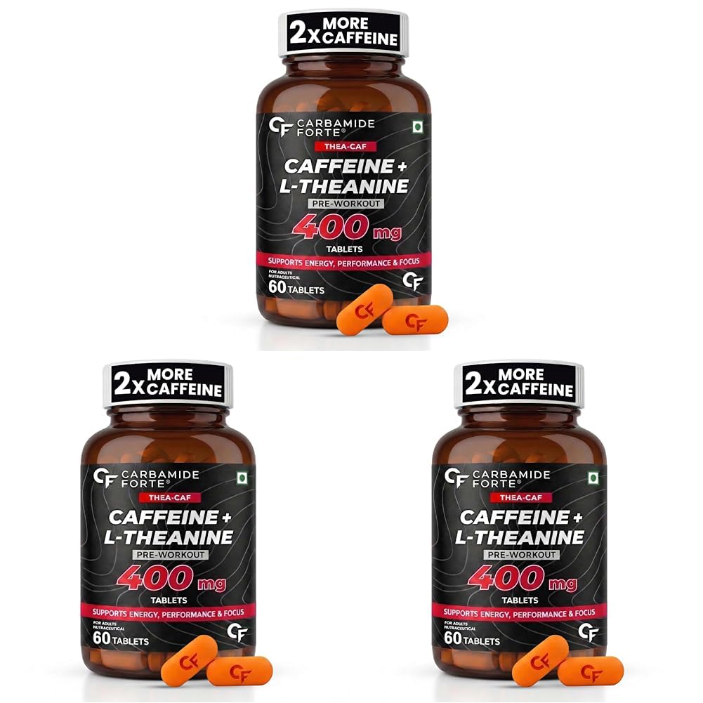 Caffeine Tablets 200mg with L-Theanine 200mg | 60 Veg Tablets