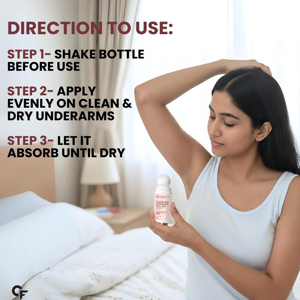 6% AHA BHA Underarm Roll On – Fades Pigmentation & Controls Body Odour