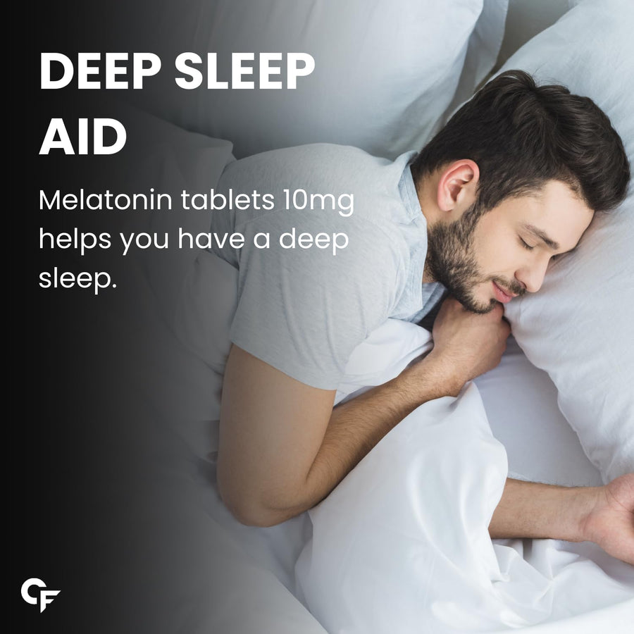 Carbamide Forte Melatonin 10mg with Tagar 250mg Sleeping Aid Pills - 60 Veg Tablets