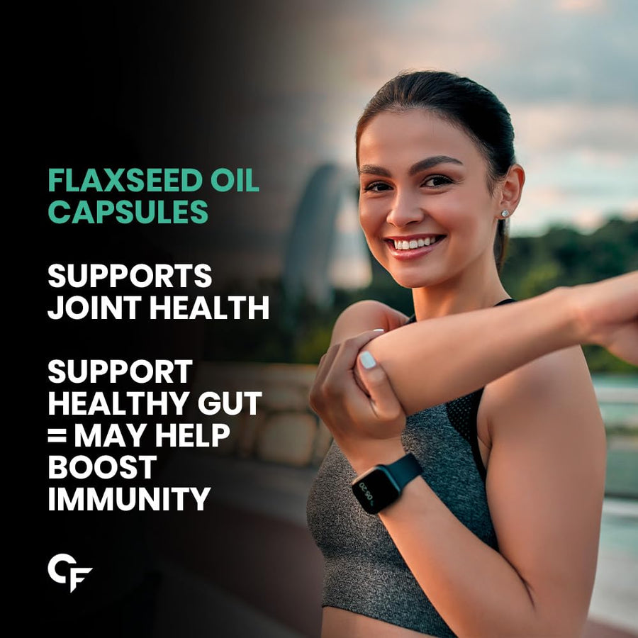 Carbamide Forte Cold Pressed Flaxseed Oil Omega 3 6 9 Capsules (1250mg) for Men and Women | Omega 3 Supplement | Omega 369 | Flaxseed Oil Omega3 Capsule | Omega Fatty Acid - 60 Capsules