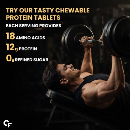Protein Chewable Tablets with Whey Isolate – 12g Protein & 18 Amino Acids