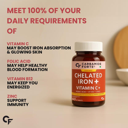 Chelated Iron with Vitamin C – 60 Tablets