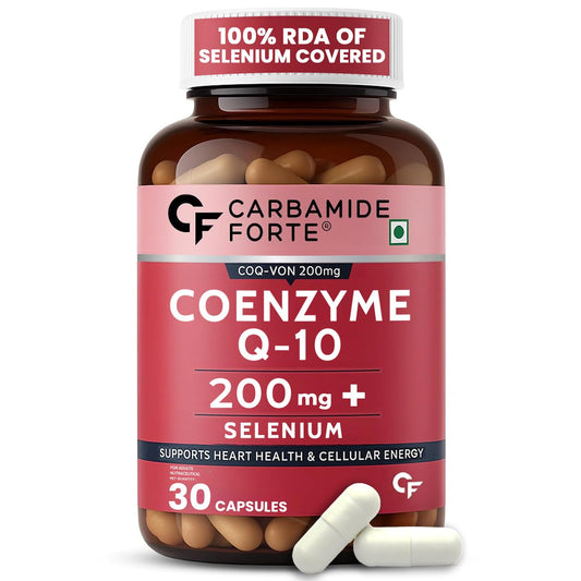 Coenzyme Q10 200mg (Ubiquinol) with Selenium 40mcg | 30 Vegetarian Capsules