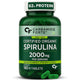100% Organic Spirulina Tablets | 2000 mg Per Serving | 180 Veg Tablets