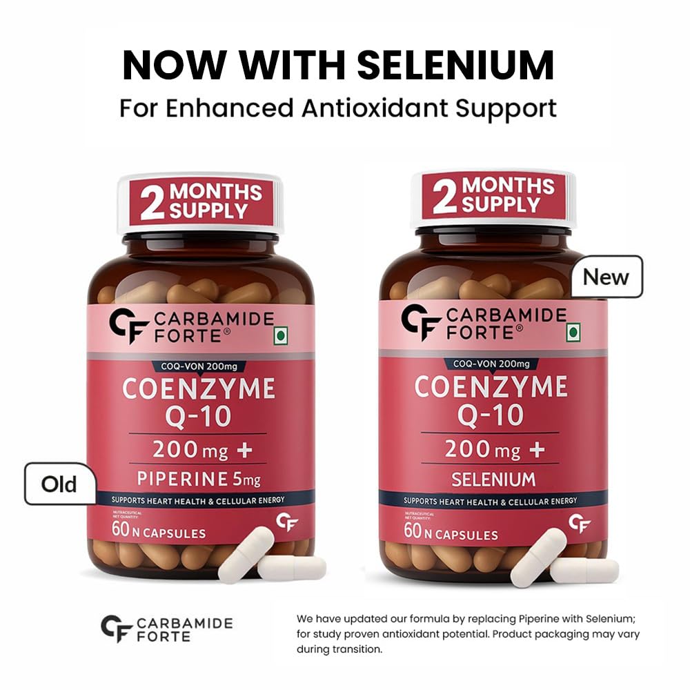 Coenzyme Q10 (CoQ10) 200 mg with Selenium 5 mg | 60 Capsules