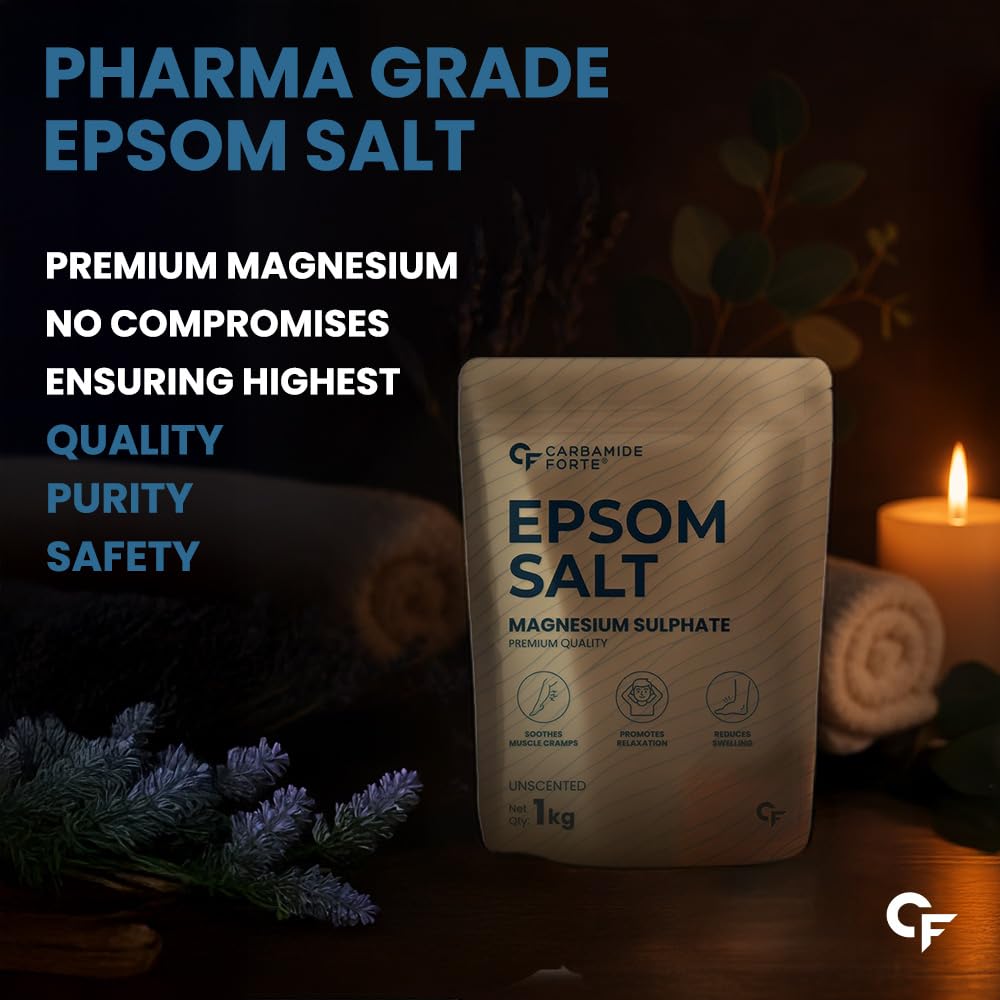 100% Pure Epsom Salt | Muscle Relief, Foot Soak & Relaxing Bath Salt - 1KG