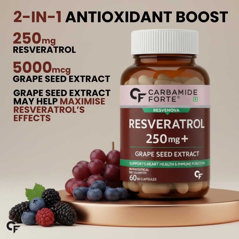 Resveratrol 250 mg Grape Seed – 60 Veg Capsules