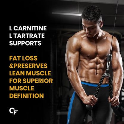 Carbamide Forte L Carnitine Powder for Men & Women | L-Carnitine L Tartrate 2000mg Powder | Pre Workout Supplement | Intra Workout & Post Workout Supplement |Mango Flavour - 150g Powder