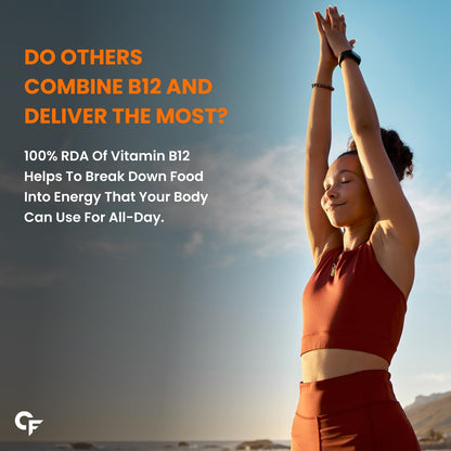 Carbamide Forte Vitamin D3 K2 MK7 & B12 Gummies | Vitamin B12 supplements | Vitamin D3 supplement & b12 for Women, Men & Kids | Mango Flavoured - 60 Veg Gummies