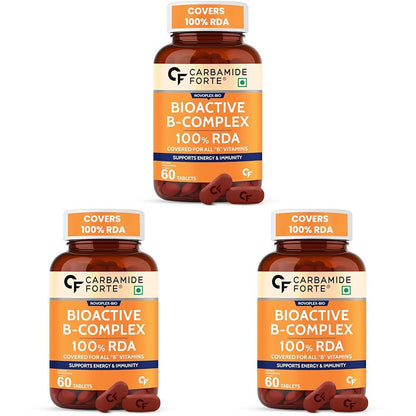 Bioactive B Complex with Methylated B Vitamins | 100% RDA | Choline, Myo-Inositol & Biotin | 60 Tablets