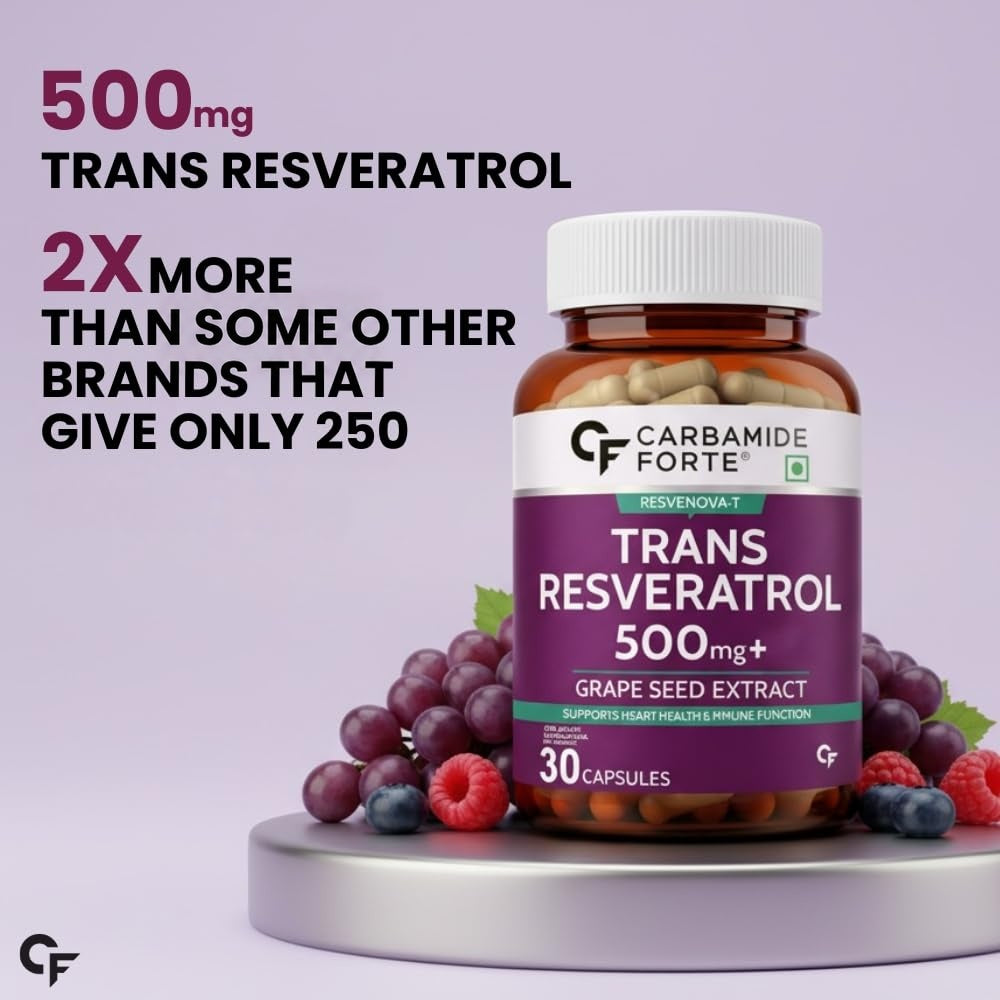 Resveratrol 500mg with Grape Seed Extract – Antioxidant Support Supplement