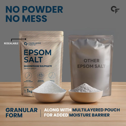 100% Pure Epsom Salt | Muscle Relief, Foot Soak & Relaxing Bath Salt - 1KG