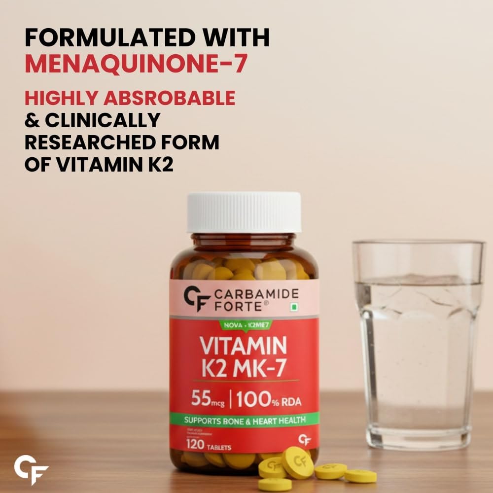 Vitamin K2 MK7 55 mcg 120 Tablets for Bones & Heart Health