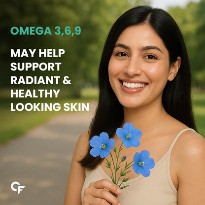 Cold‑Pressed Flaxseed Oil | Omega 3‑6‑9 | 1250mg | 60 Softgels