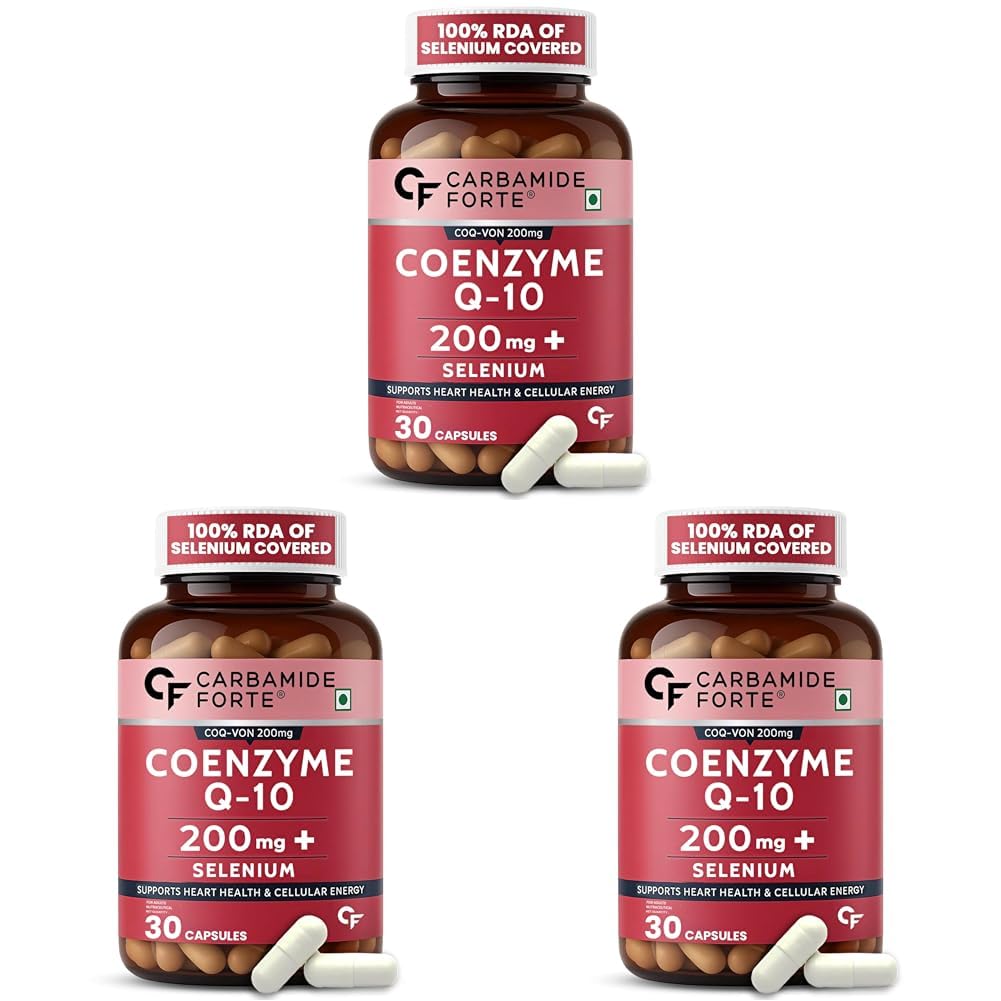 Coenzyme Q10 200mg (Ubiquinol) with Selenium 40mcg | 30 Vegetarian Capsules