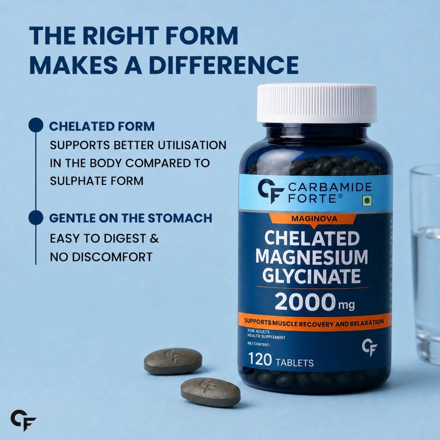 Chelated Magnesium Glycinate 2000 mg - 120 Tablets