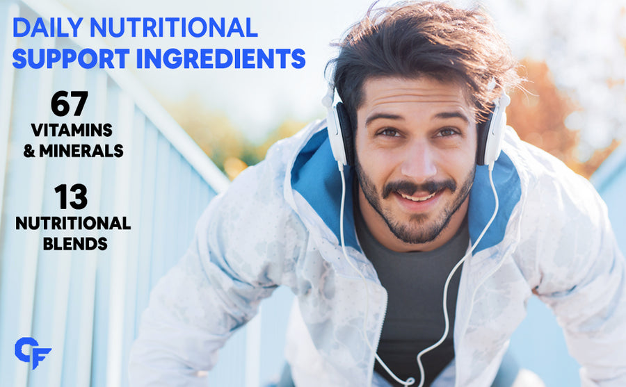 CF Multivitamin for Men for Immunity & Energy with 67 Ingredients |Multi Vitamins, Minerals, Probiotics, Superfoods, Fruits & Vegetable Blend– 60 Veg Tablets