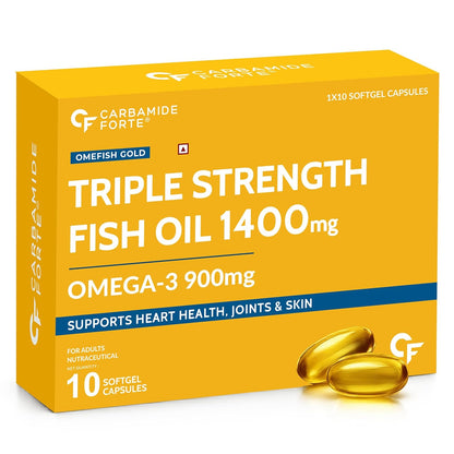 Triple Strength Omega 3 Fish Oil Capsules 1400mg | 10 Softgels