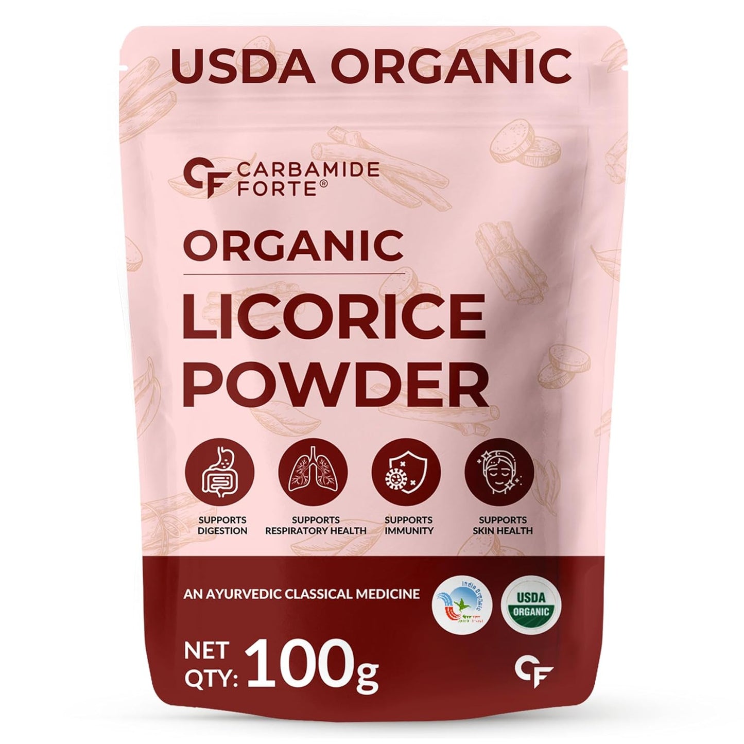 Organic Licorice Powder (Mulethi) – Pure Ayurvedic Root Herb 100g