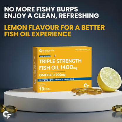 Triple Strength Omega 3 Fish Oil Capsules 1400mg | 10 Softgels